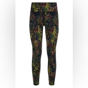 Sweaty Betty Power Leggings Black Heather Floral Full Length XS
